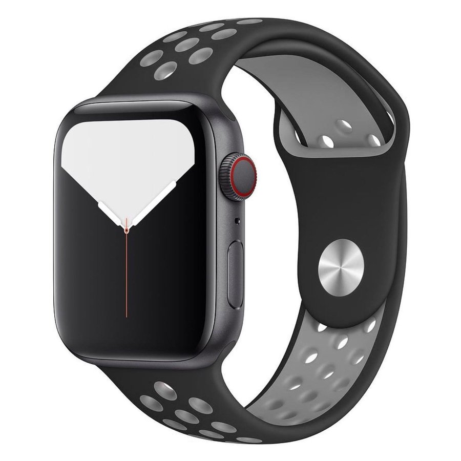 Sportband 38/40/41mm (M/L) Apple Watch Armband - SVART / GRÅ