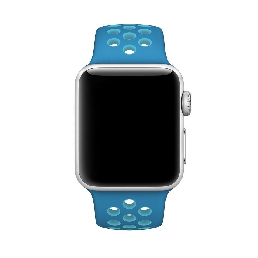 Sportband 38/40/41mm (M/L) Apple Watch Armband - BLÅ / LJUSBLÅ