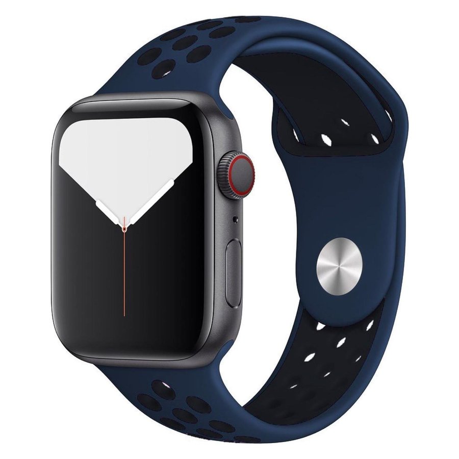 Sportband 38/40/41mm (M/L) Apple Watch Armband - MÖRKBLÅ / SVART