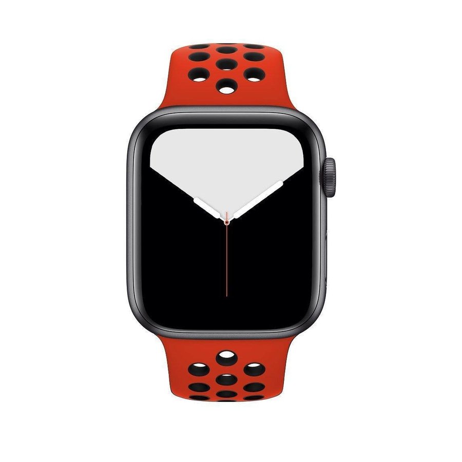 Sportband 42/44/45/49mm (M/L) Apple Watch Armband - RÖD / SVART