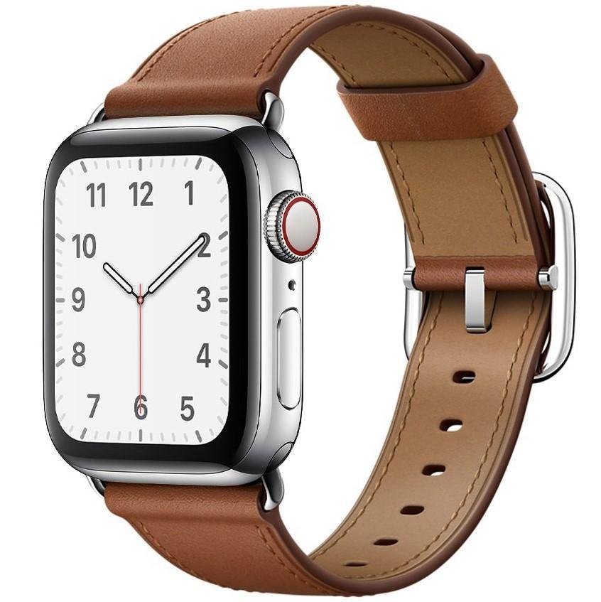 Fyrkantigt Spänne 38/40/41mm Apple Watch Armband - BRUN