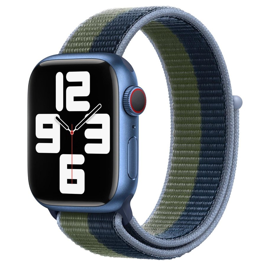 Sport Loop 38/40/41mm Apple Watch Armband - ABYSS BLUE / MOSS GREEN