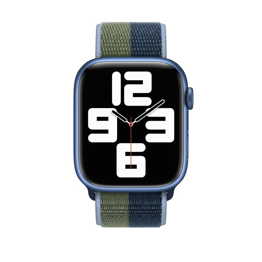 Sport Loop 38/40/41mm Apple Watch Armband - ABYSS BLUE / MOSS GREEN