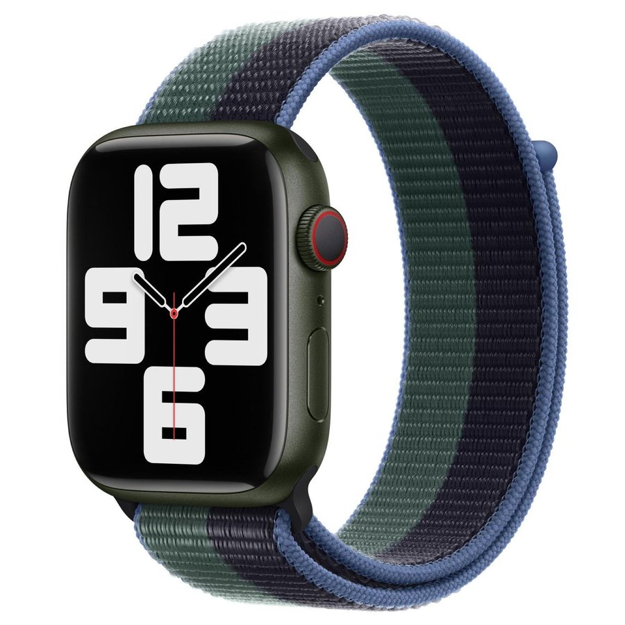 Sport Loop 38/40/41mm Apple Watch Armband - MIDNIGHT / EUCALYPTUS