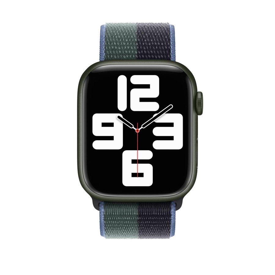 Sport Loop 38/40/41mm Apple Watch Armband - MIDNIGHT / EUCALYPTUS