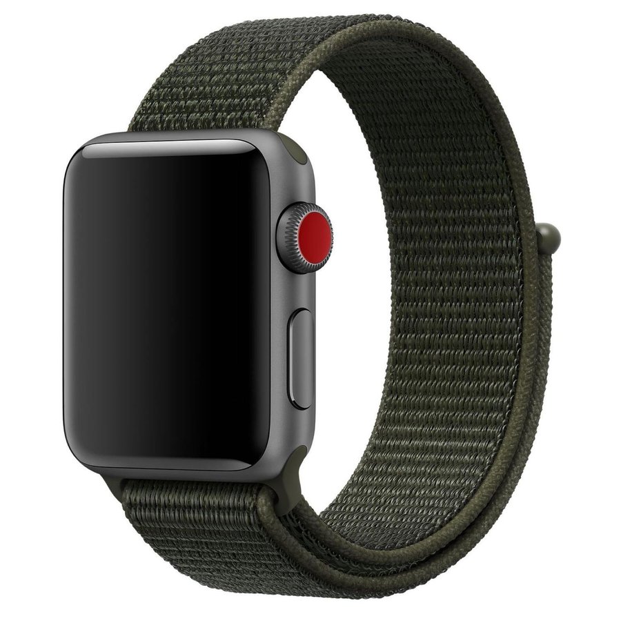 Nylonloop 38/40/41mm Apple Watch Armband - MÖRKGRÖN