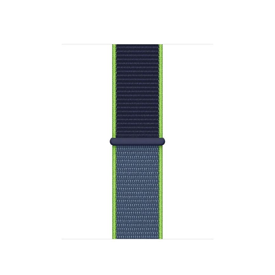 Nylonloop 38/40/41mm Apple Watch Armband - BLÅ / NEONGRÖN