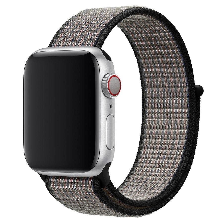 Nylonloop 38/40/41mm Apple Watch Armband - GLÖDANDE LAVA / SVART