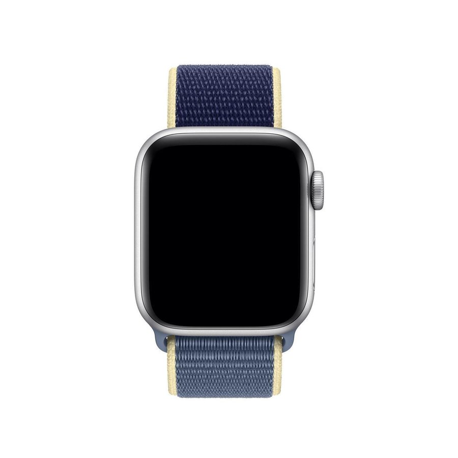 Nylonloop 42/44/45/49mm Apple Watch Armband - BLÅ / GUL