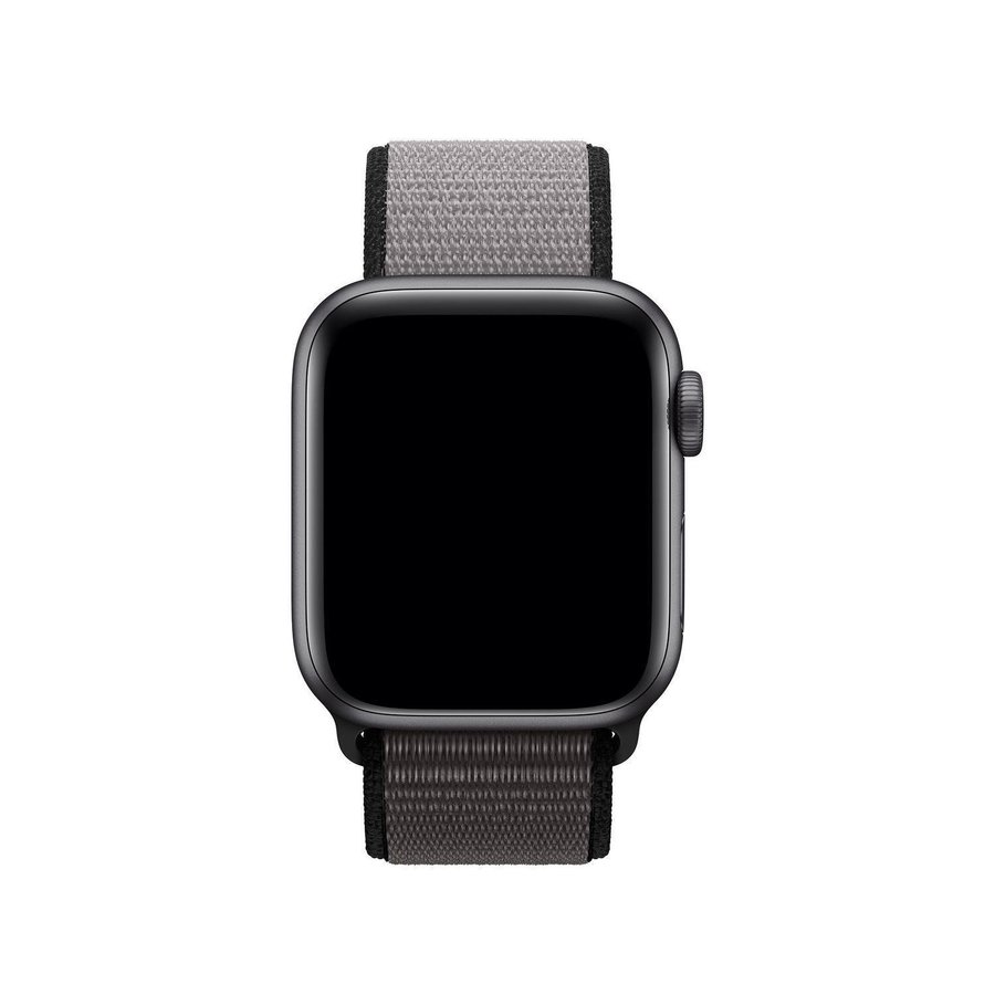 Nylonloop 42/44/45/49mm Apple Watch Armband - GRÅ / SVART