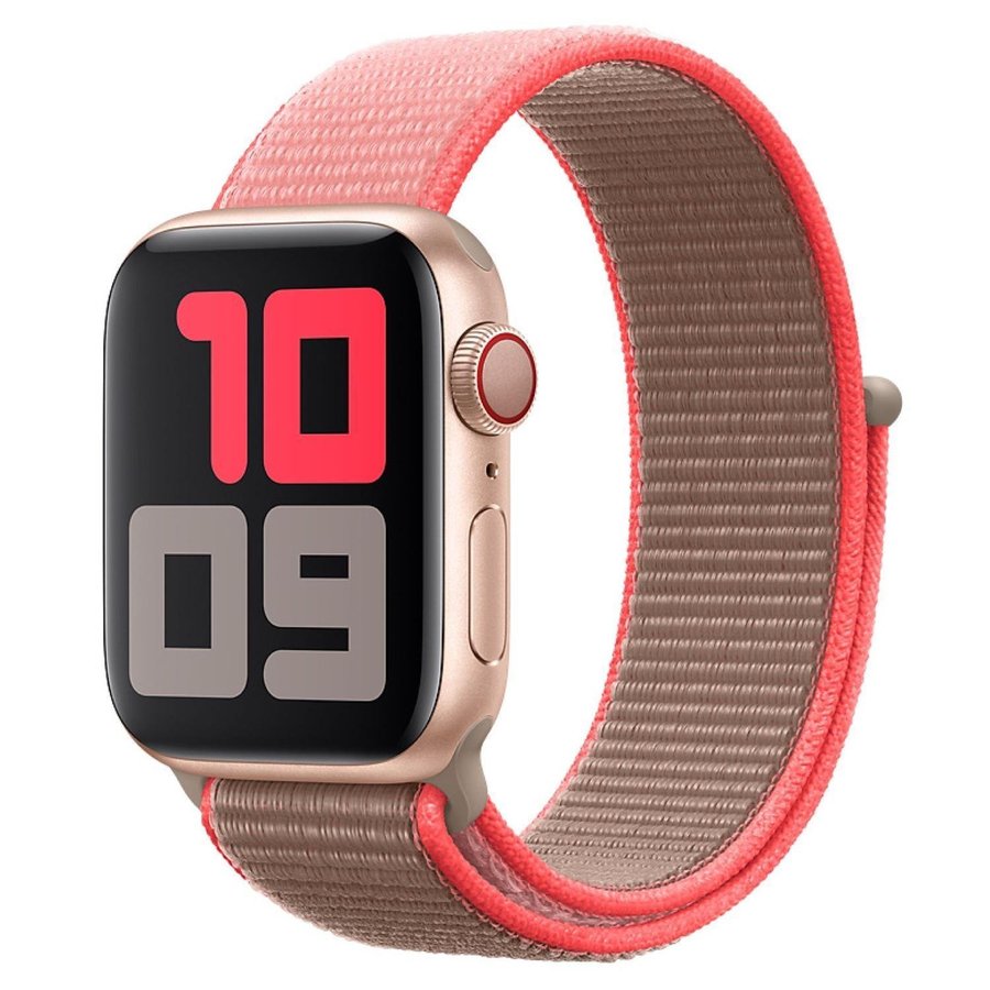 Nylonloop 42/44/45/49mm Apple Watch Armband - NEONROSA / BEIGE