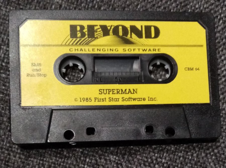 Superman (Beyond - First Star Software) - Lös Tape - Kassett - Commodore 64 Spel