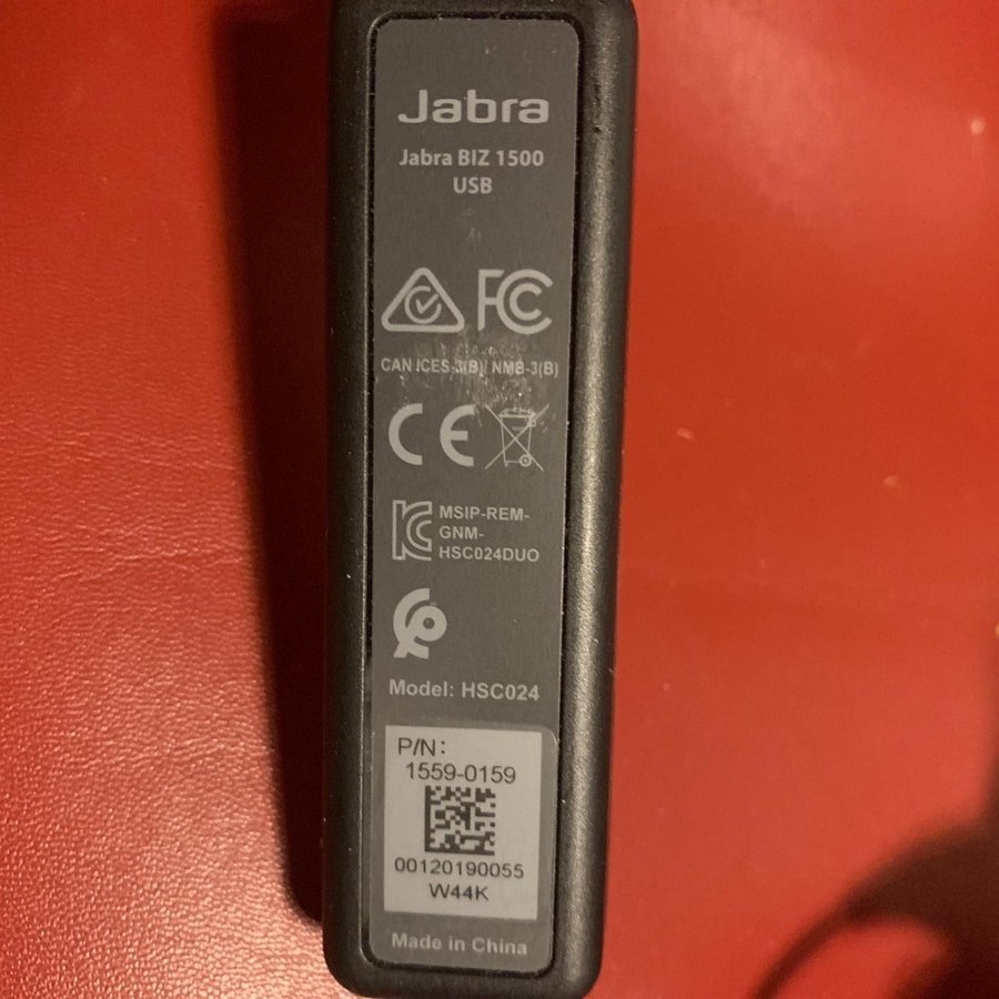 Jabra BIZ 1500 USB headset hörlurar Part Nummer 1559-0159