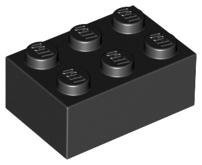 Black Brick 2 x 3 - LEGO - 3002