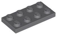 Dark Bluish Gray Plate 2 x 4 - LEGO - 3020