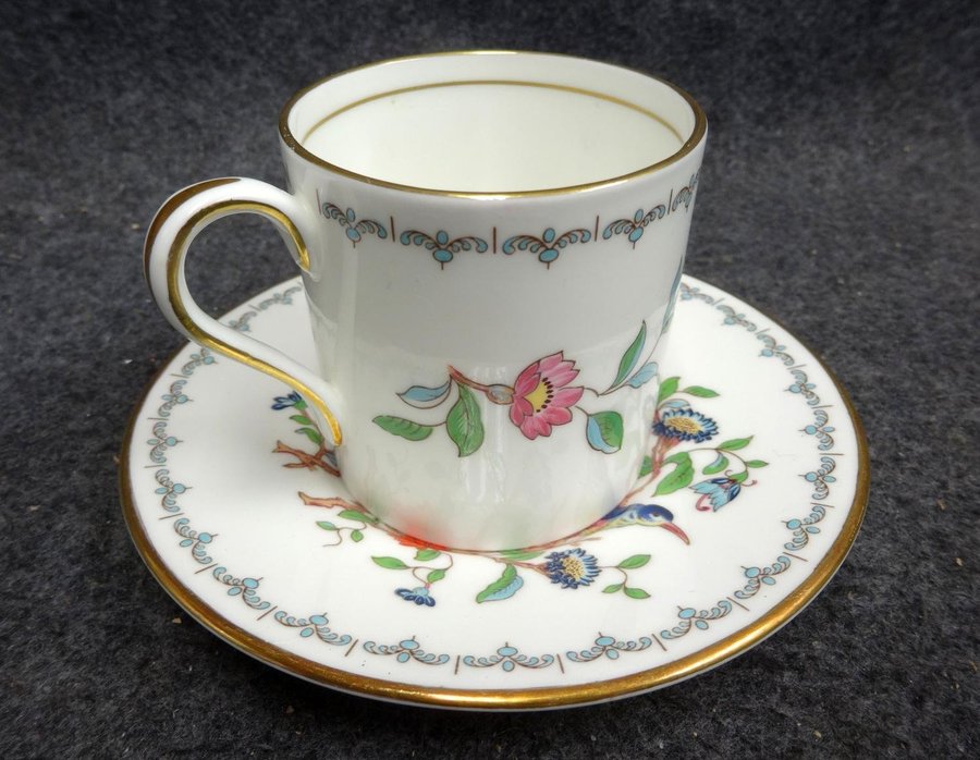 Kaffekopp med Fat Aynsley England Bone China Pembroke