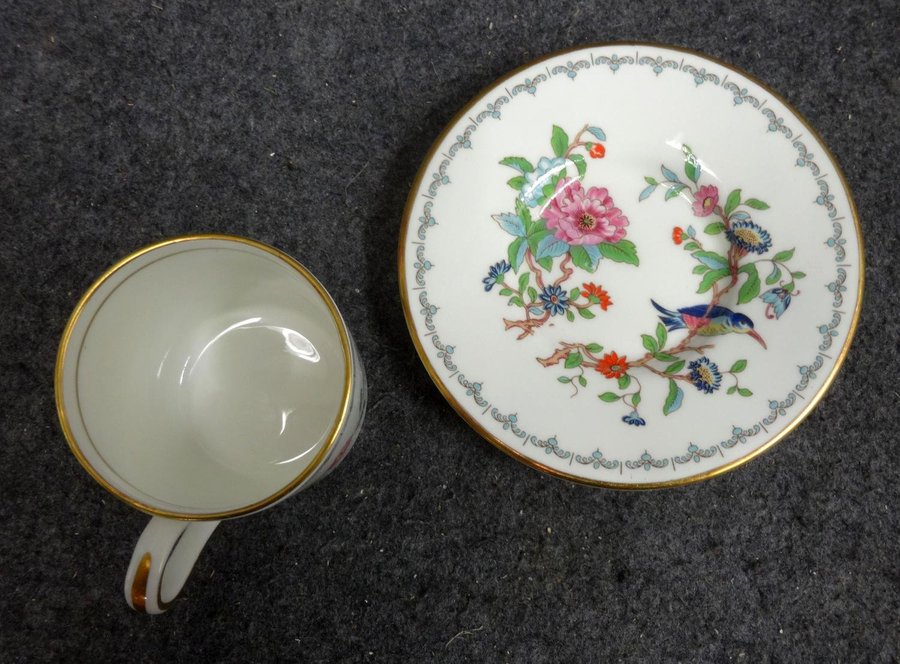 Kaffekopp med Fat Aynsley England Bone China Pembroke