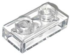 Trans-Clear Plate 1 x 2 - LEGO - 3023