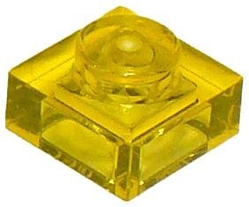 Trans-Yellow Plate 1 x 1 - LEGO - 3024