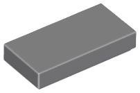 Dark Bluish Gray Tile 1 x 2 with Groove - LEGO - 3069b