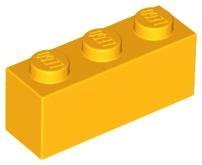 Bright Light Orange Brick 1 x 3 - LEGO - 3622