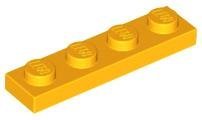 Bright Light Orange Plate 1 x 4 - LEGO - 3710