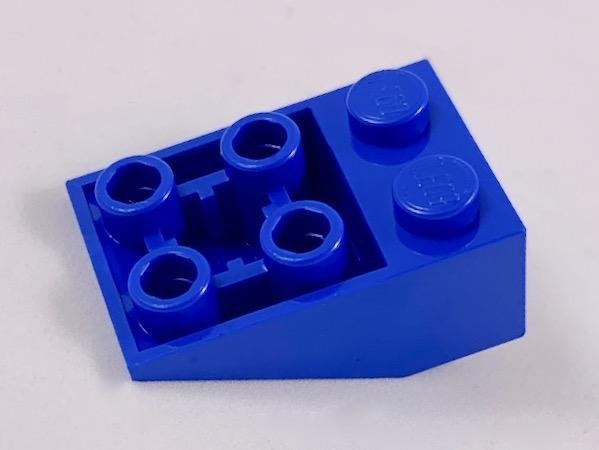 Blue Slope Inverted 33 3 x 2 with Connections between Studs - LEGO - 3747b