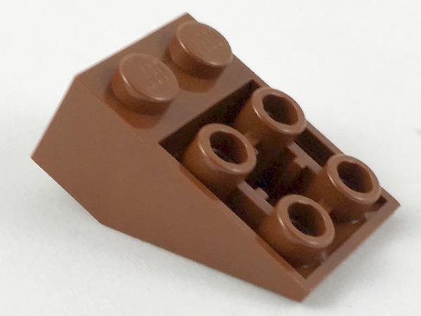 Reddish Brown Slope Inverted 33 3 x 2 Connections between Studs - LEGO - 3747b