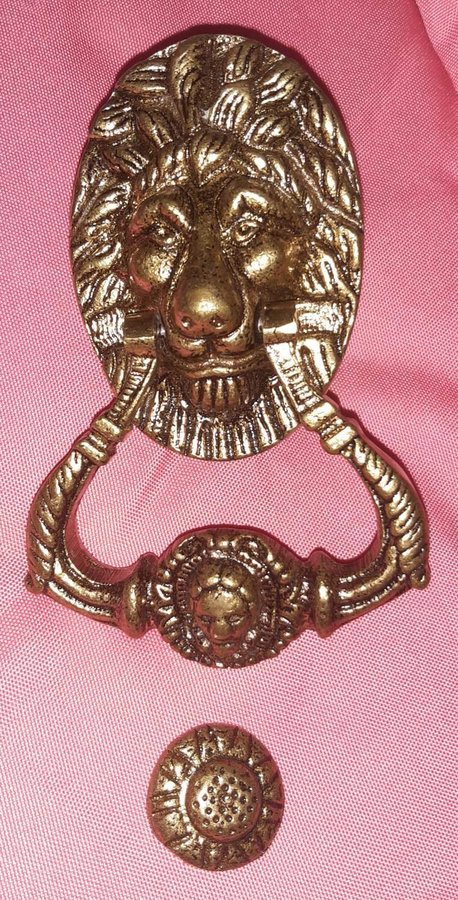 Antique Bronze rustic lion door knocker rustik lejondörrknacker