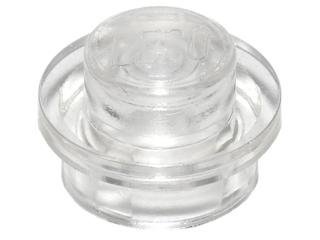 Trans-Clear Plate Round 1 x 1 - LEGO - 4073