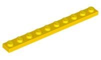 Yellow Plate 1 x 10 - LEGO - 4477