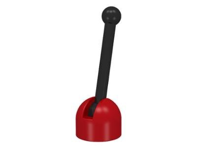 Red Antenna Small Base with Black Lever (4592 / 4593) - LEGO - 4592c02