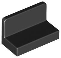 Black Panel 1 x 2 x 1 with Rounded Corners - LEGO - 4865b