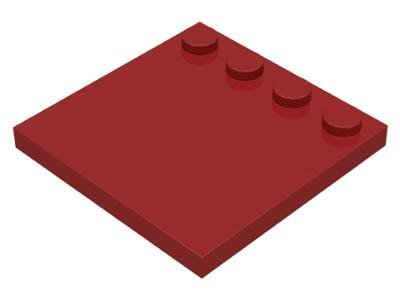 Dark Red Tile Modified 4 x 4 with Studs on Edge - LEGO - 6179