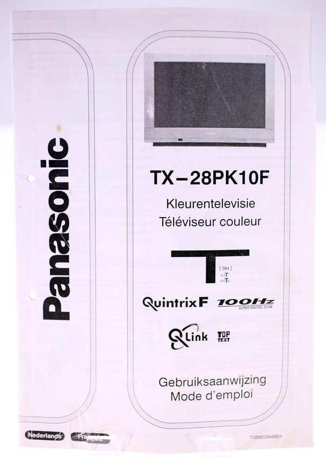 Panasonic TX-28PK10F television manual-circa 00s (Weight: 154g)