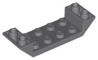 Dark Bluish Gray Slope Inverted 45 6 x 2 Double with 2 x 4 Cutou - LEGO - 22889