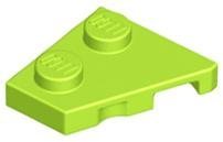 Lime Wedge Plate 2 x 2 Left - LEGO - 24299