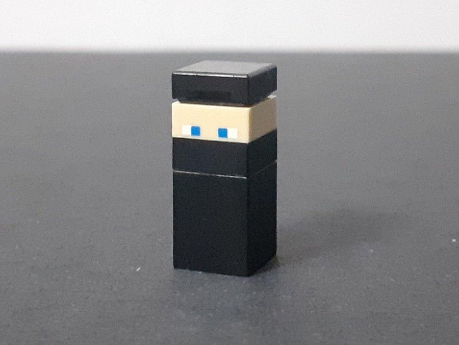 Lego Minecraft Notch micro / mini figur minifigur gubbe svart