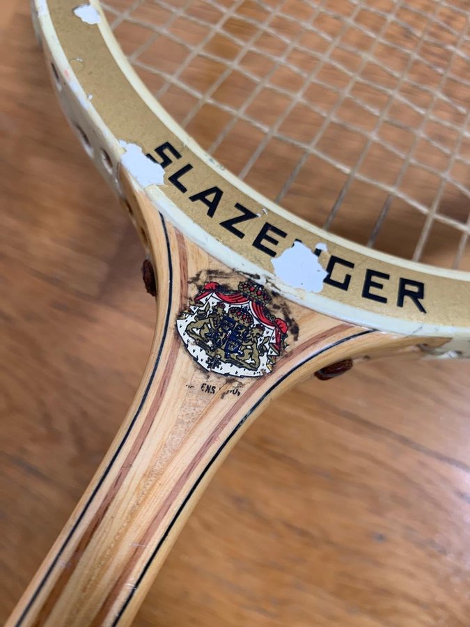 Vintage Slazenger Challenge Tournament Wood Tennis Racquet Racket i Trä