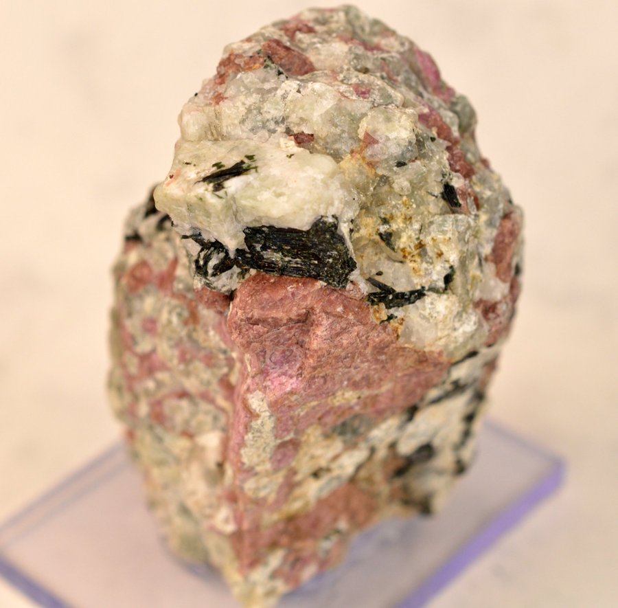 Eudialyt med Arfvedsonit i Hackmanit (Eudialyte with Arfvedsonite in Hackmanite)