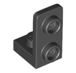 Black Bracket 1 x 1 - 1 x 2 Inverted - LEGO - 73825