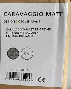 Caravaggio Matt P2 Grey45 Hänglampa