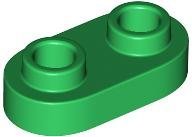 Green Plate Round 1 x 2 with Open Studs - LEGO - 35480