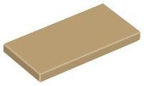 Dark Tan Tile 2 x 4 - LEGO - 87079