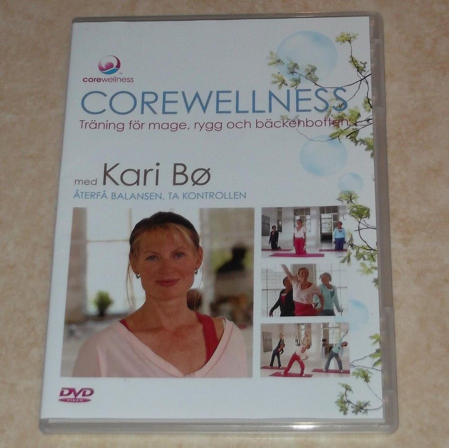 Ny COREWELLNESS dvd Träning för Mage Rygg  Bäckenbotten Kari Bo