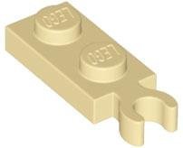 Tan Plate Modified 1 x 2 with Clip on End (Vertical Grip) - LEGO - 78256