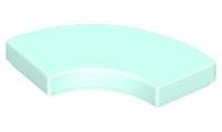 Light Aqua Tile Round Corner 2 x 2 Macaroni - LEGO - 27925