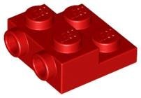 Red Plate Modified 2 x 2 x 2/3 with 2 Studs on Side - LEGO - 99206