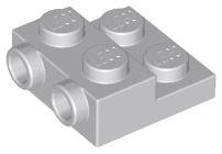Light Bluish Gray Plate Modified 2 x 2 x 2/3 with 2 Studs on Sid - LEGO - 99206