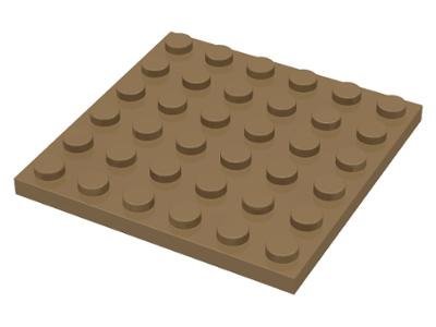 Dark Tan Plate 6 x 6 - LEGO - 3958